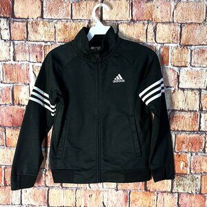 Boys Size 8 Black Adidas Zippered Jacket